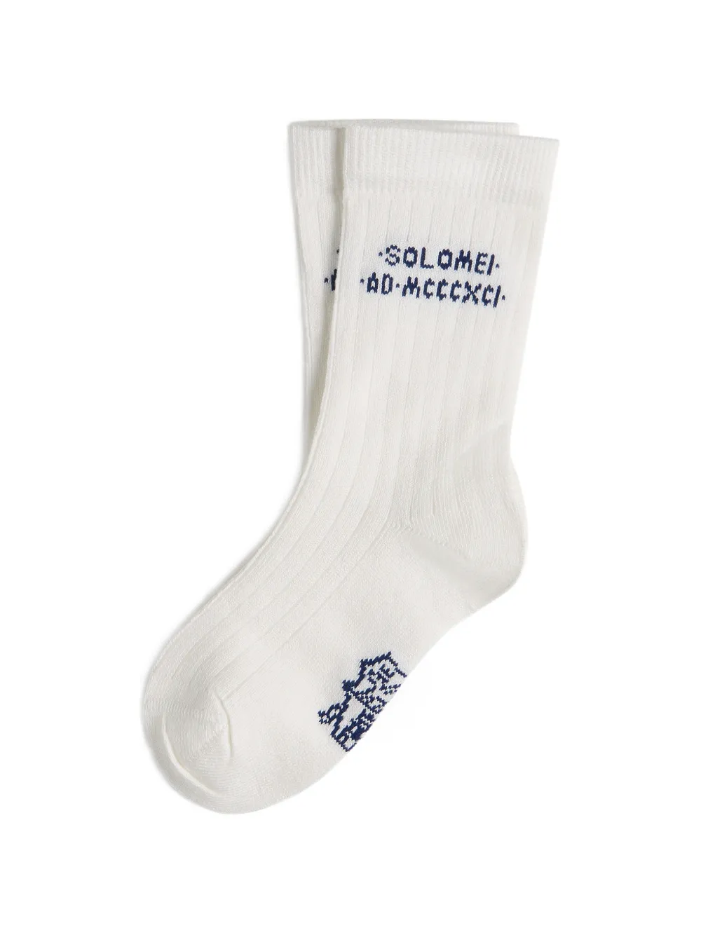 

Хлопковые трикотажные носки с интарсией Brunello Cucinelli Kids, бежевый