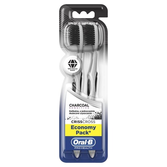 

Очень мягкая зубная щетка, 2 шт. Oral B, Criss Cross Charcoal, Oral-B