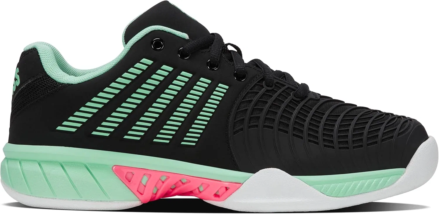 Кроссовки теннисные K-Swiss, Black Neon Mint Neon Pastel Pink