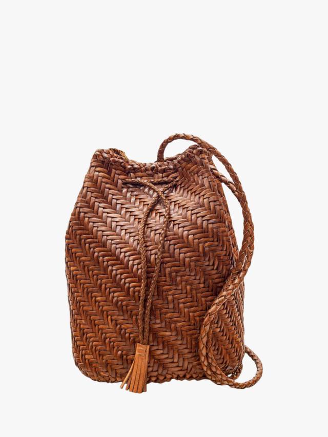 

Сумка-ведро PomPom через плечо Dragon Diffusion, Tan