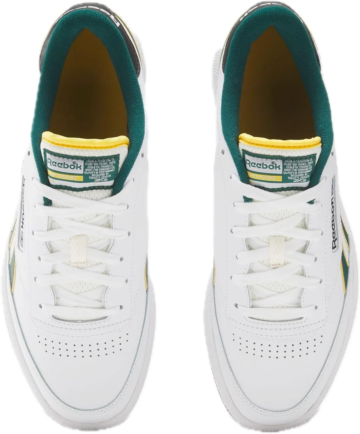 Кроссовки Reebok Club C Revenge, белый/зеленый/золотой — фото 3