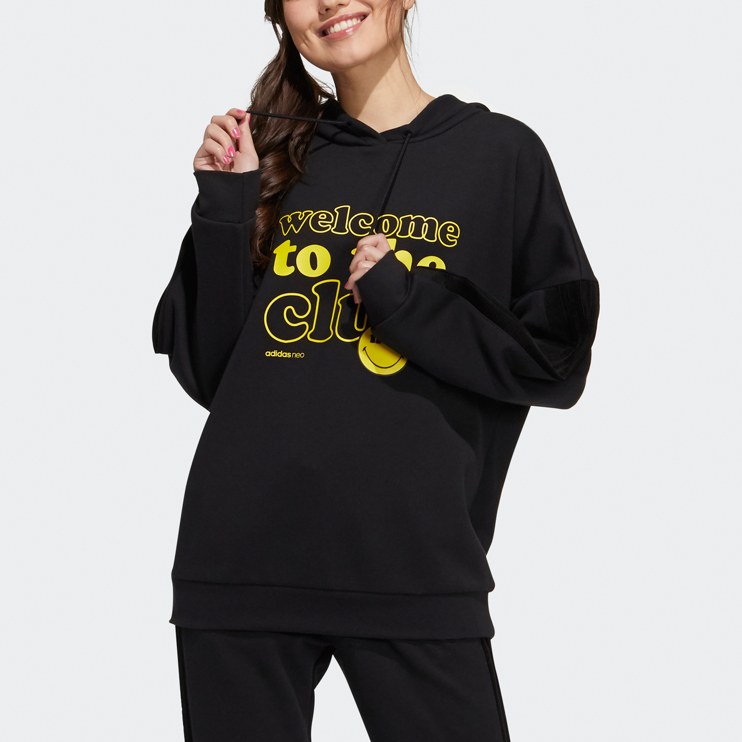 X Smiley Свитер Женский Черный Adidas Neo — фото 3