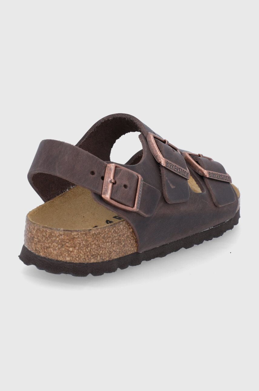 Миланские кожаные сандалии Birkenstock, коричневый — фото 4