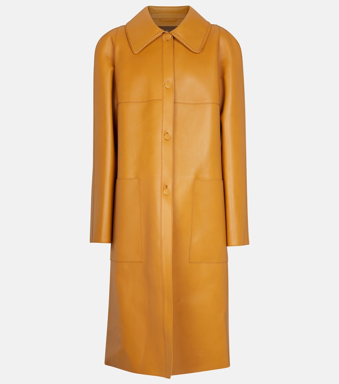 

Кожаное пальто Кит LORO PIANA, желтый