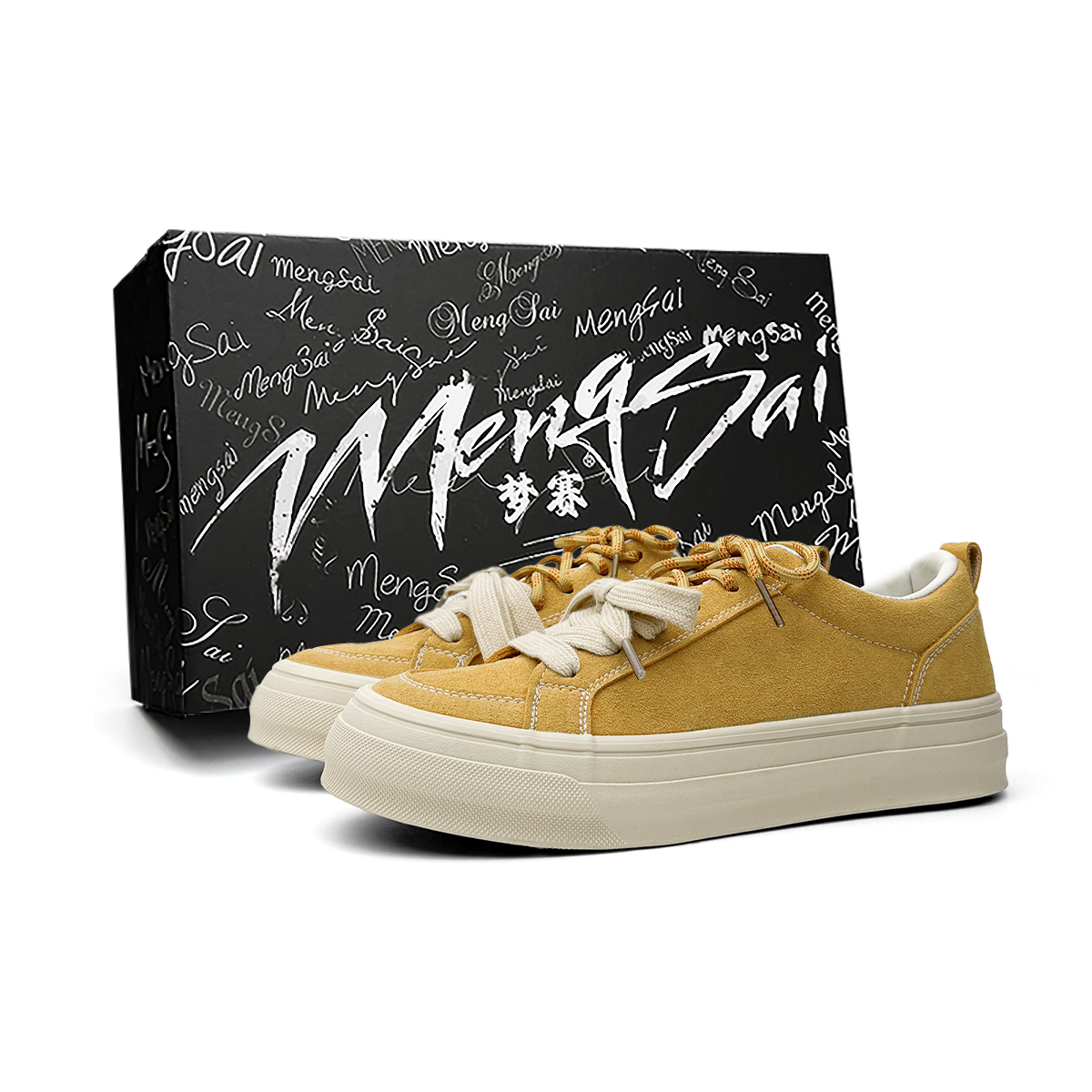 

Mengsai Амортизирующие, износостойкие низкие кроссовки для скейтбординга, мужские, желтые