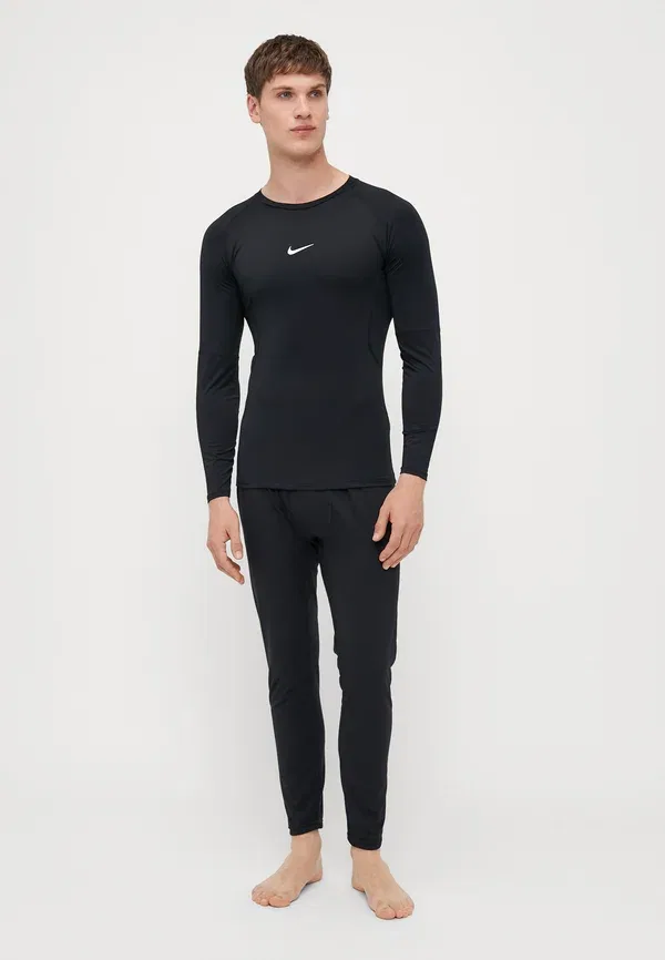 Футболка Nike Performance M np df tight top ls undershirt, черный/белый — фото 2
