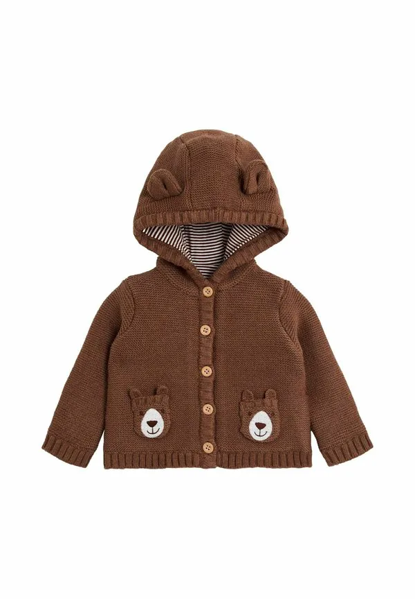 Кардиган стандартного кроя с карманом для медведя Jojo Maman Bébé, Brown