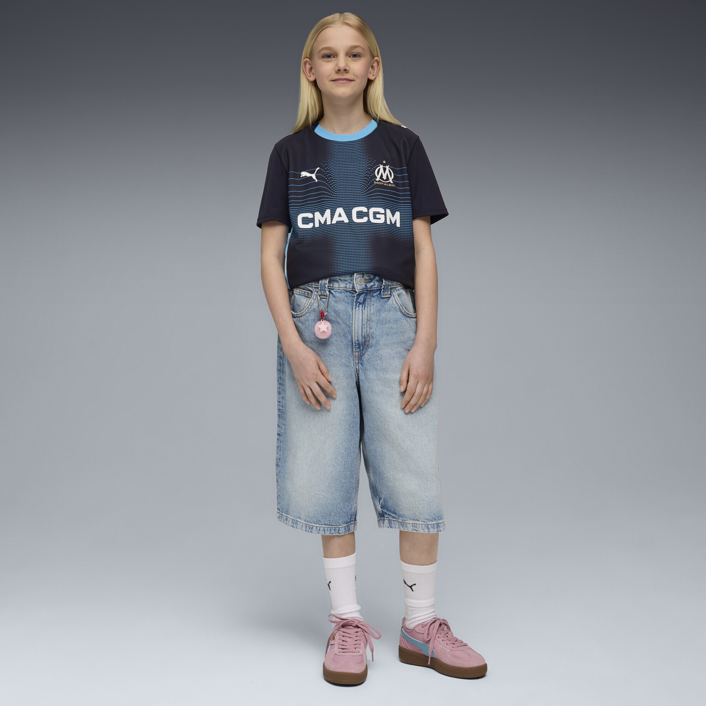 PUMA Футболка 'Olympique de Marseille 25/26' в синем и светло-голубом цветах — фото 4