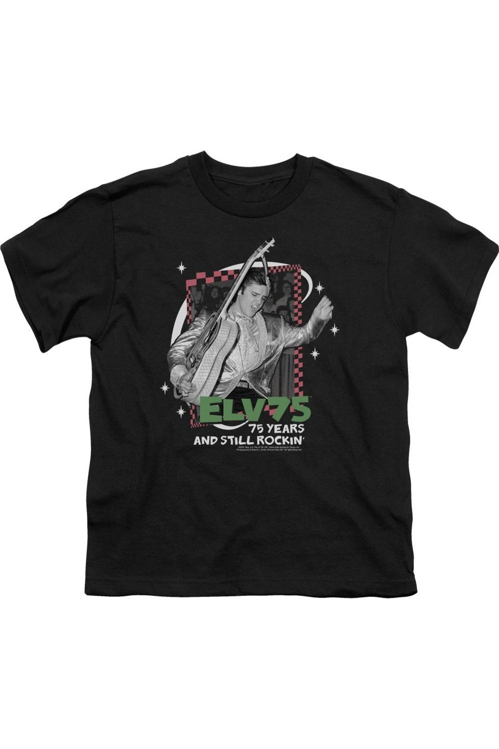 

Футболка с коротким рукавом для детей "Elvis Presley Still Rockin" Gildan, черный