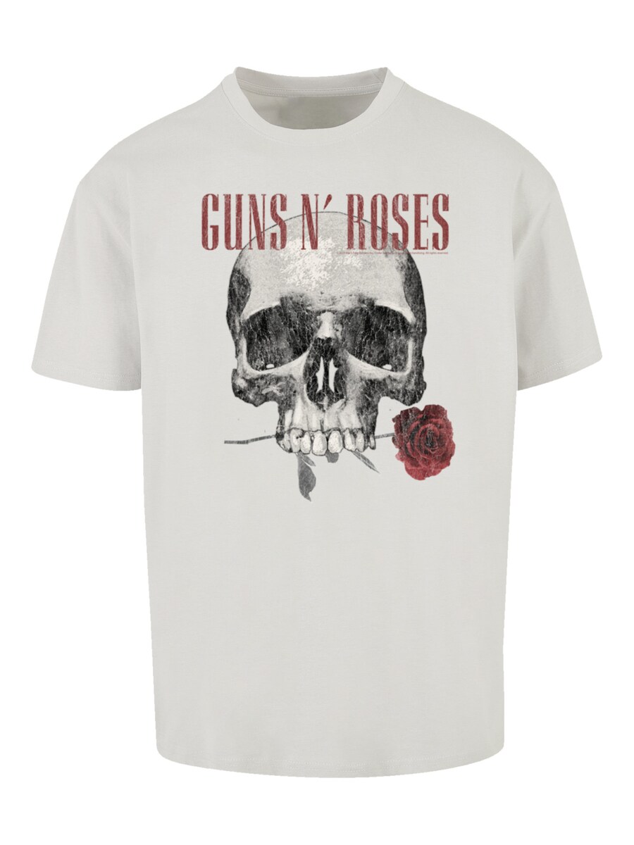 

Рубашка F4NT4STIC GunsnRoses Flower Skull Rock Musik Band, светло-серый