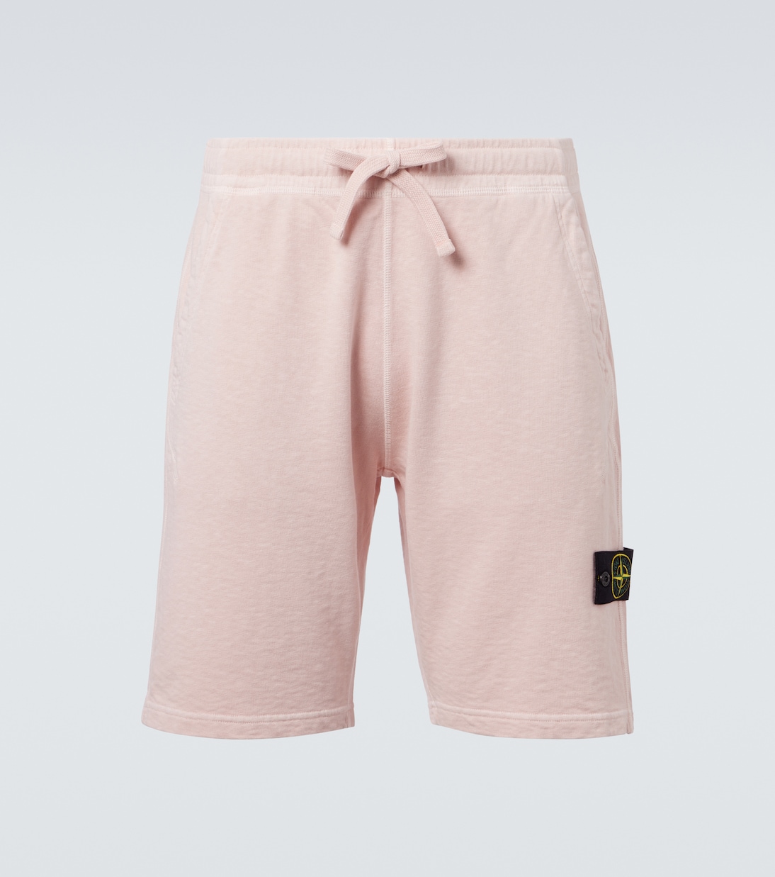 

Шорты из хлопкового флиса с логотипом Stone Island, Antique Rose
