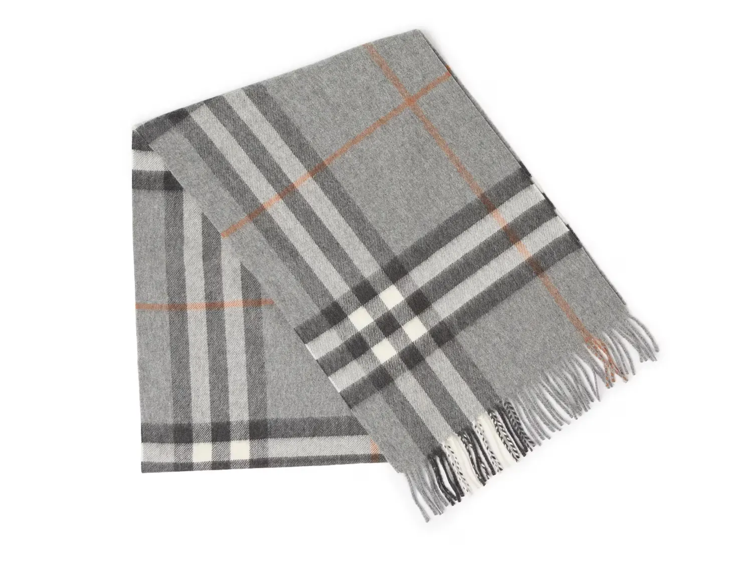 

Гигантский шарф из кашемира Burberry, Light Grey Plaid Print