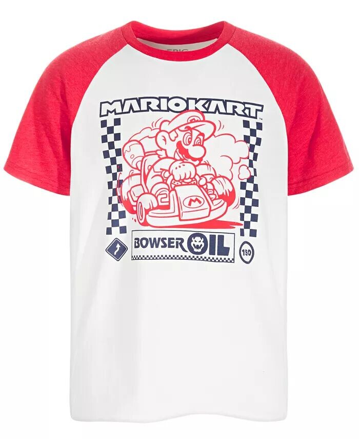 

Футболка с рисунком Super Mario Kart Little & Big Boys Epic Threads, белый