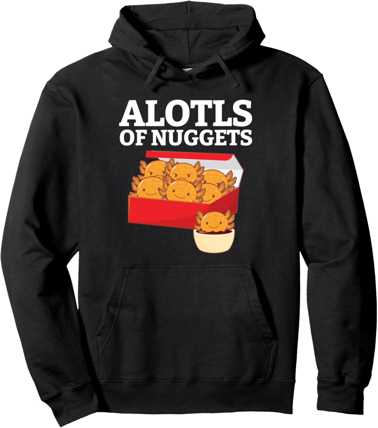 

Толстовка Lots of Nuggets Xolotl Chicken Nuggets & Amphibian Gift, черный