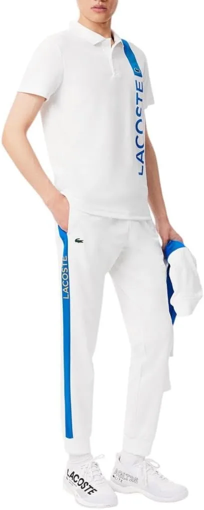 Спортивные брюки Lacoste с принтом, белый/синий — фото 4