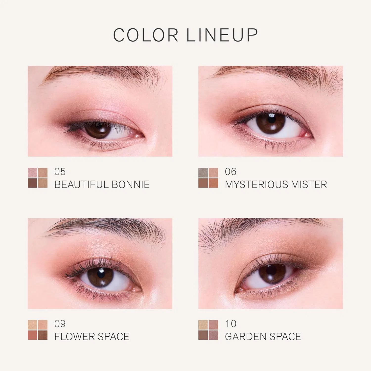 Тени для век THREE Eye Color Star Gauge Eyeshadow Wood Quad 03 BREATHLESS PARISIAN 6.7 г — фото 4