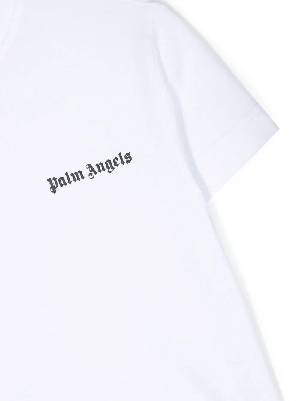 Хлопковая футболка с логотипом Palm Angels Kids, белый — фото 3