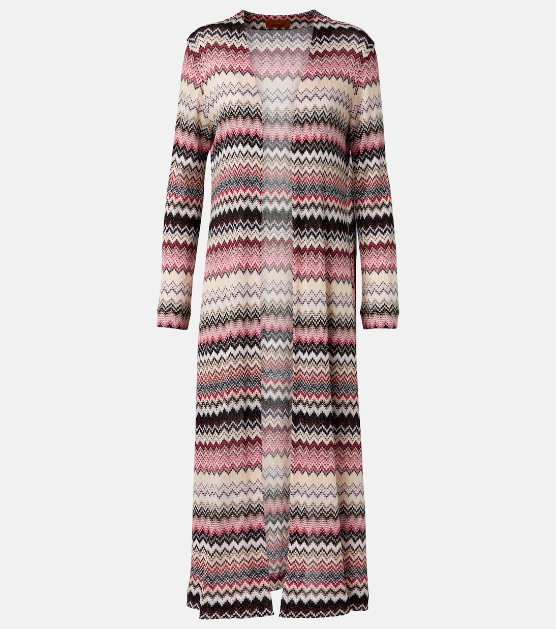 

Кардиган из ламе с узором зигзаг Missoni, Multi Pink Beige Tones On Dark