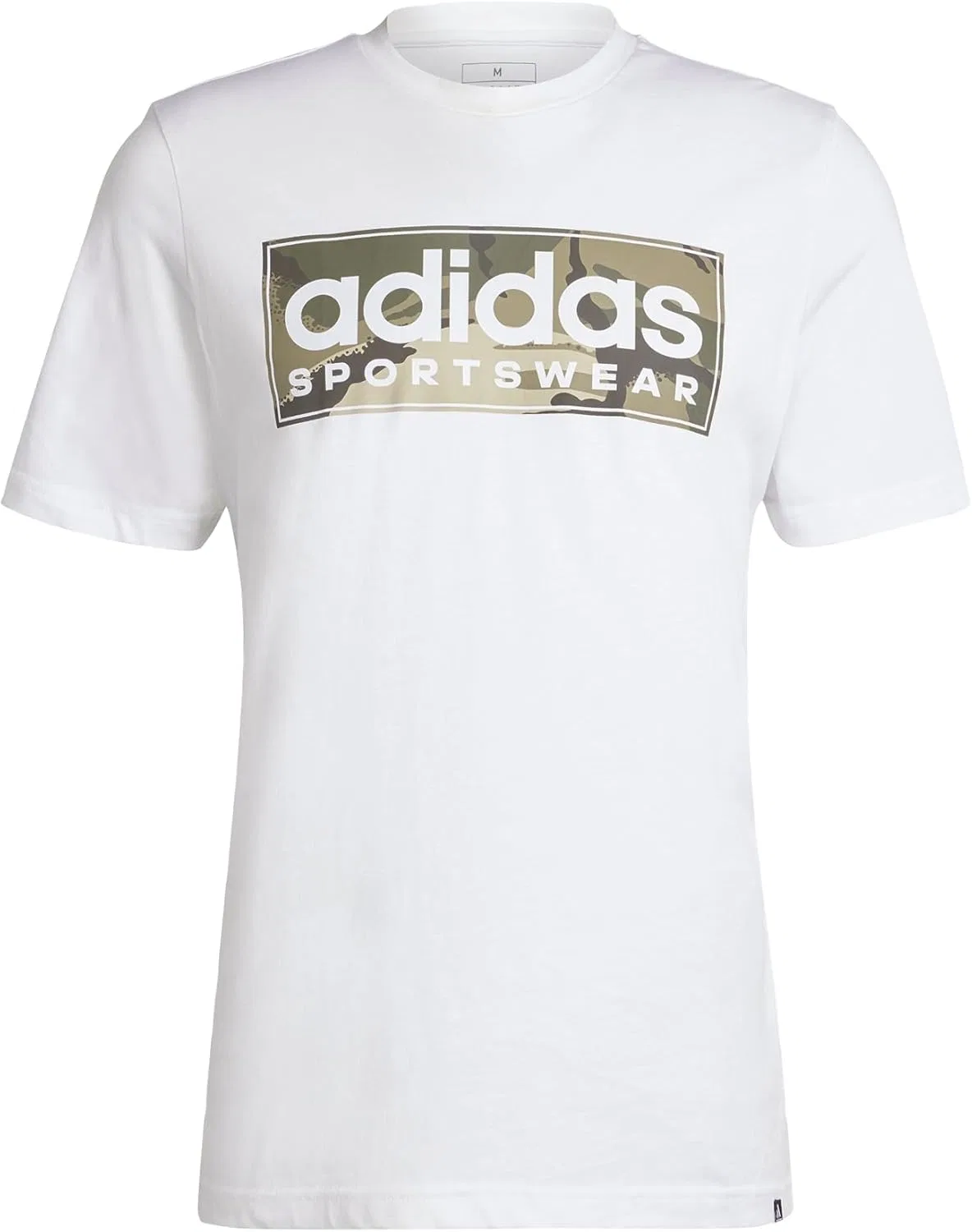 Футболка с камуфляжным принтом, adidas, белый