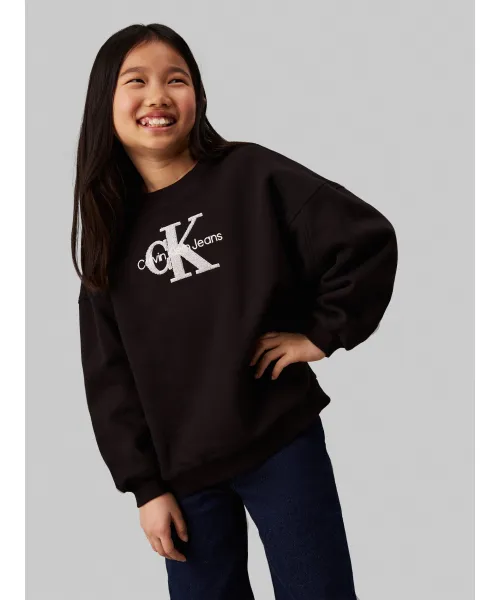 

Толстовка Тедди Oversize fit Calvin Klein Jeans, черный