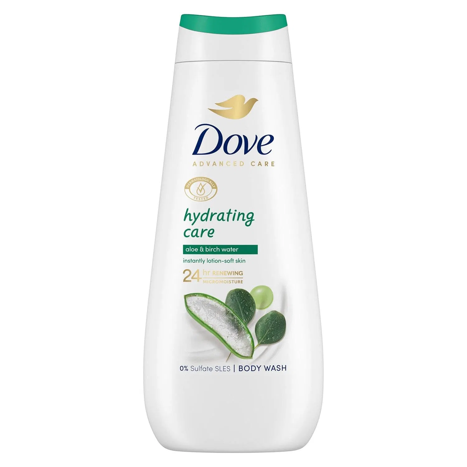 Гель для душа Dove Advanced Care Hydrating Care с алоэ и березовой водой, 6 x 400 мл ‎Dove, Lightblue — фото 2