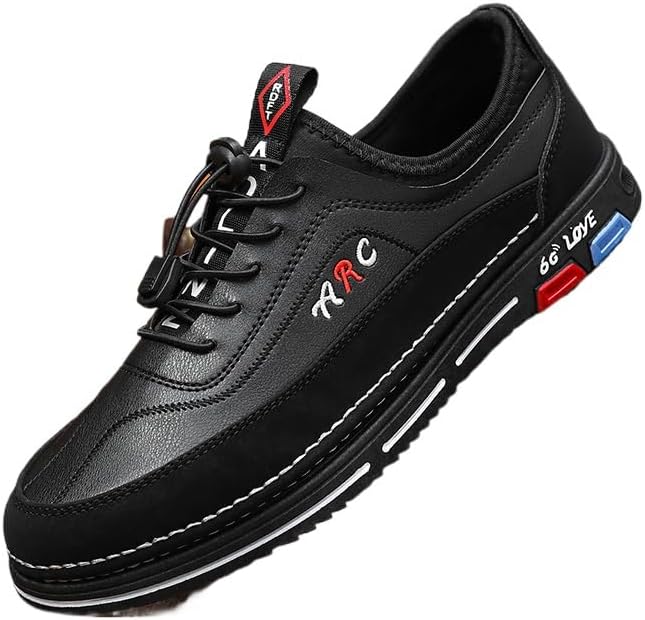 

Мужские повседневные дышащие туфли большого размера - комфорт на все сезоны для ежедневных поездок и делового стиля Spkfhd, черный