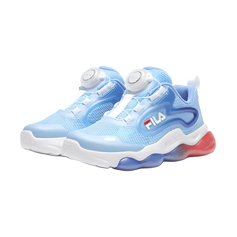 FILA KIDS Устойчивые к истиранию низкие детские повседневные кроссовки Blue Red для детей 3-7 лет — фото 4