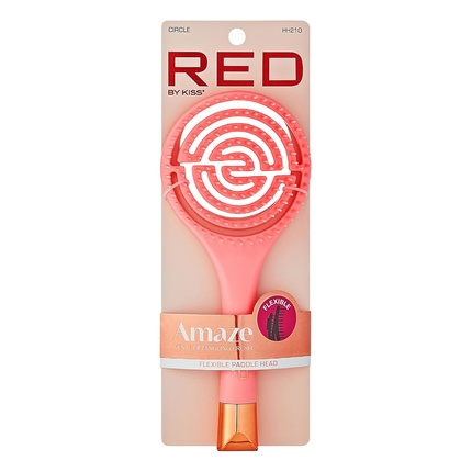 Расческа для распутывания волос Dry Vent Detangling Brush - Amaze Detangler Red By Kiss — фото 2