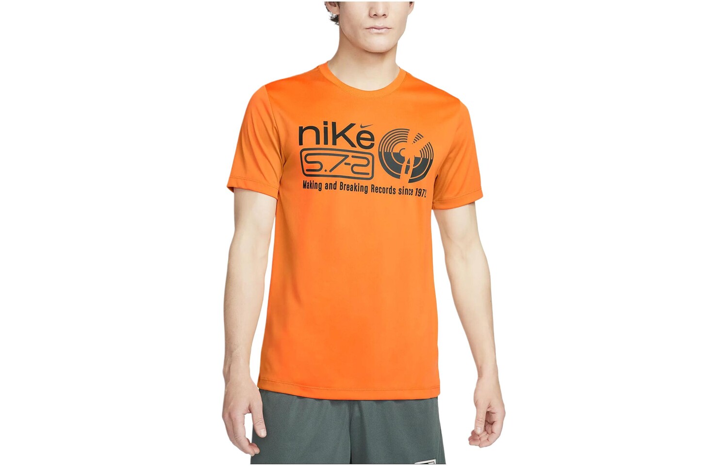 

Футболка Dri-Fit мужская, ярко-оранжевая Nike, оранжевый