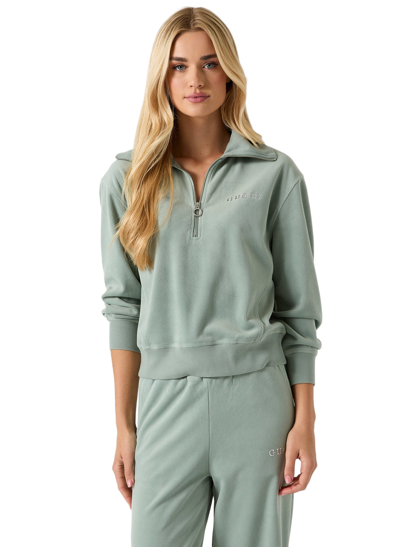 

Пуловер Rene с половинной молнией Guess Factory, fade to jade