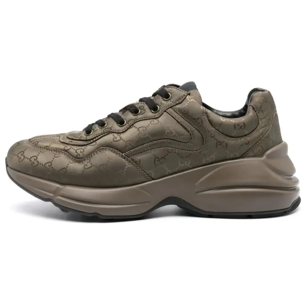 

Кроссовки Gg Rhyton 'Sapling Monogram' GUCCI, Olive Green