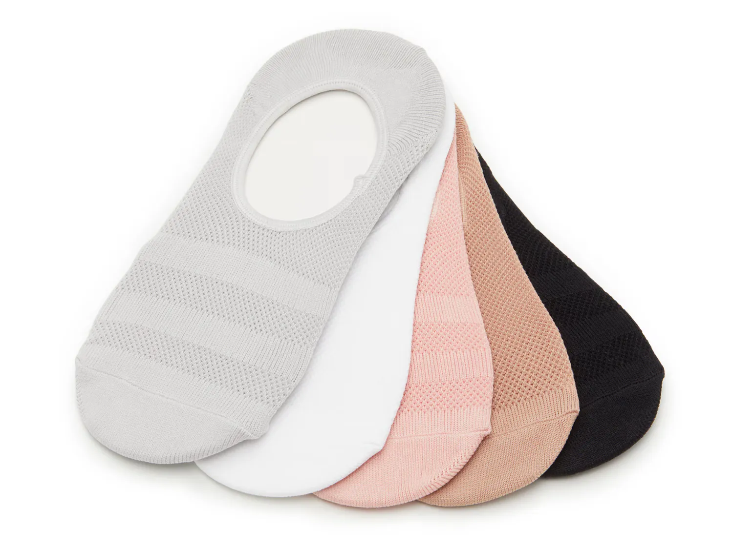

Носки Microfiber Mesh No Show Liners - 5 Pack Steve Madden, цвет grey_rose_black