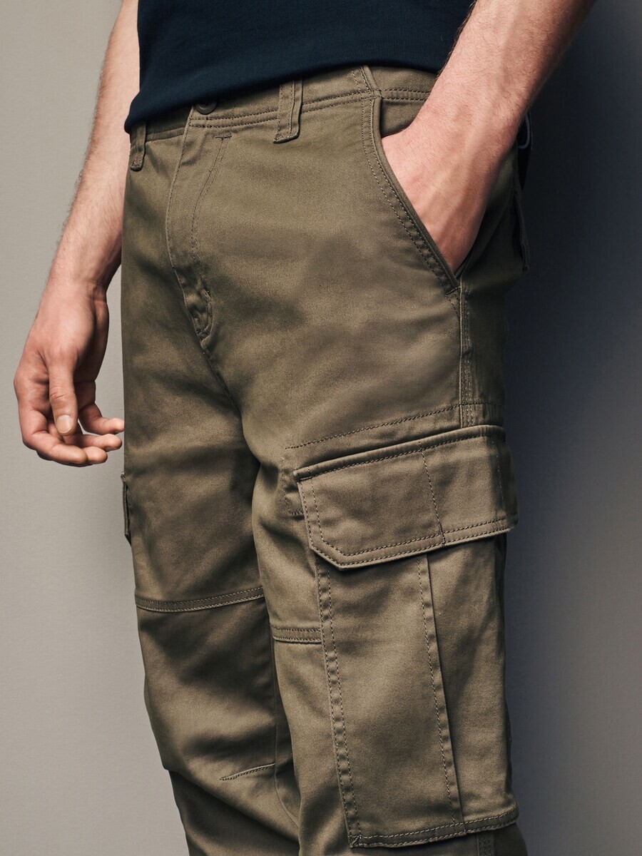 Брюки-карго Next Tapered Cargo Pants, коричневый — фото 3