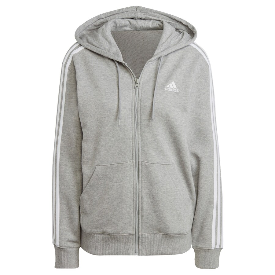 

Спортивная толстовка с капюшоном на молнии ADIDAS SPORTSWEAR Essentials, mottled grey