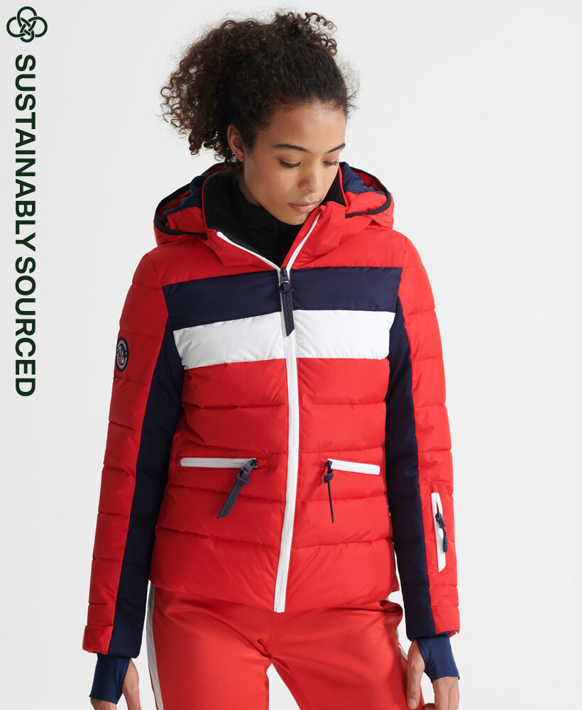 

Пуховик alpine revive Superdry, красный