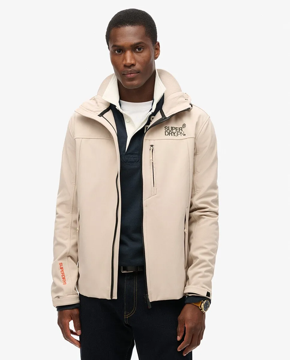 

Трекинговая куртка с капюшоном из ткани softshell Superdry, бежевый