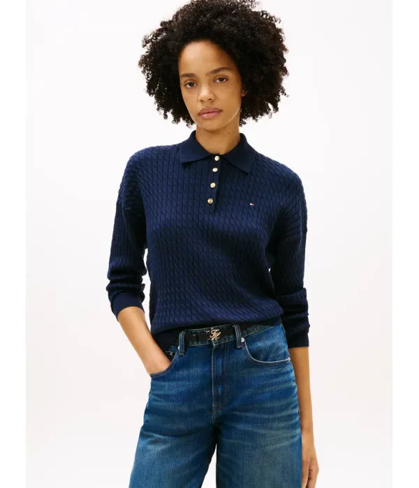Полюс relaxed fit Tommy Hilfiger, темно-синий