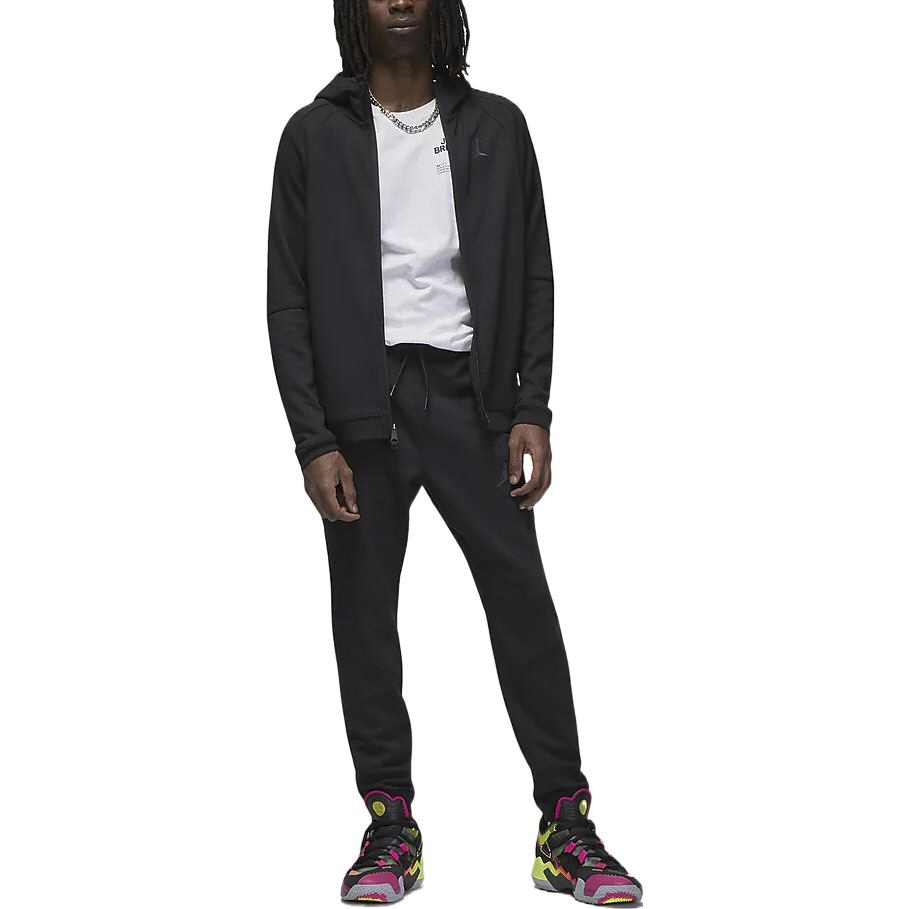 Спортивная худи с молнией Slim Fit Dri Fit Jordan, черный — фото 4