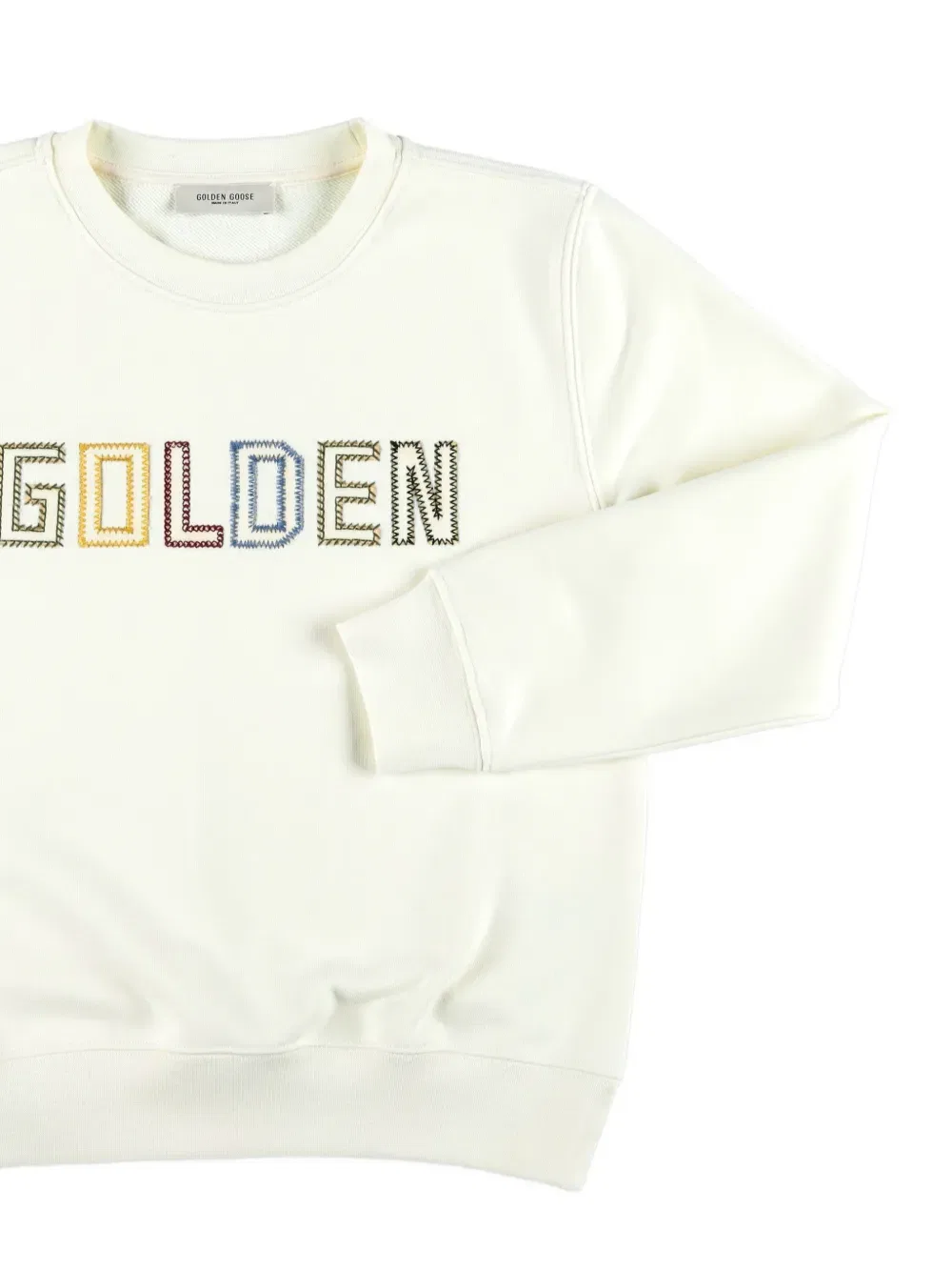 Вышитая толстовка Golden Goose Kids, нейтральный — фото 3
