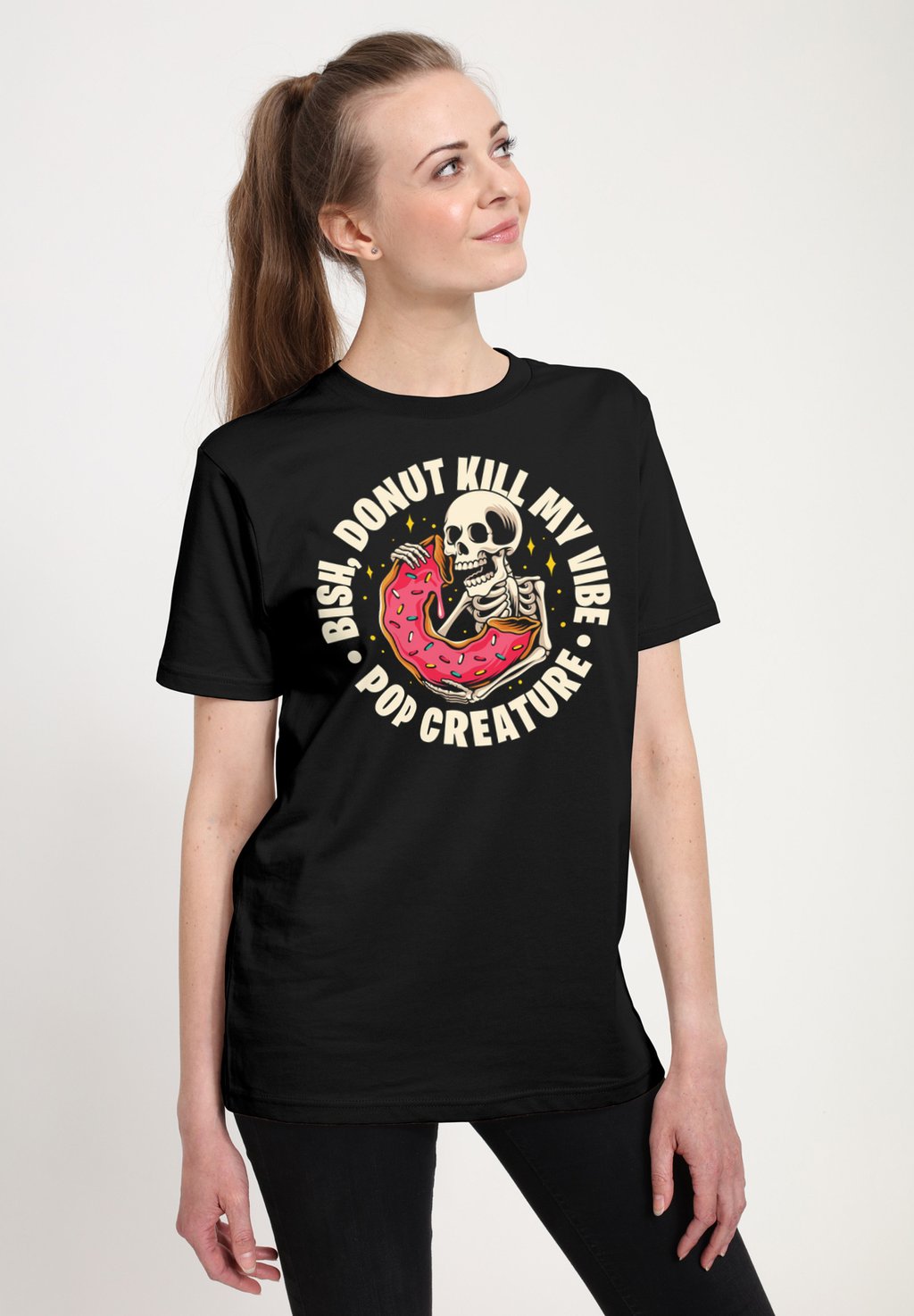 

Футболка с принтом POP CREATURE DONUT MY VIBE Henry Tiger, черный