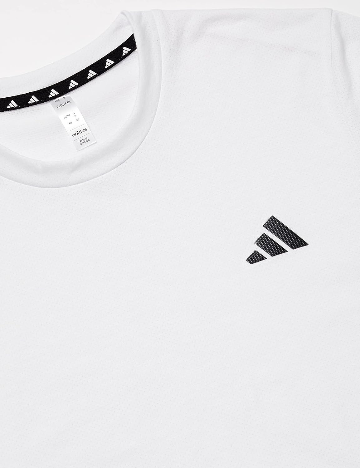 Мужская футболка с коротким рукавом Adidas BXH38 Train Essentials Comfort Training, белый/черный — фото 3