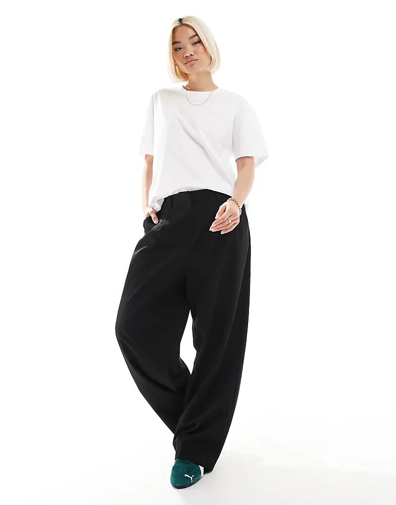 

Комбинируемые брюки Vero Moda широкого кроя черного цвета