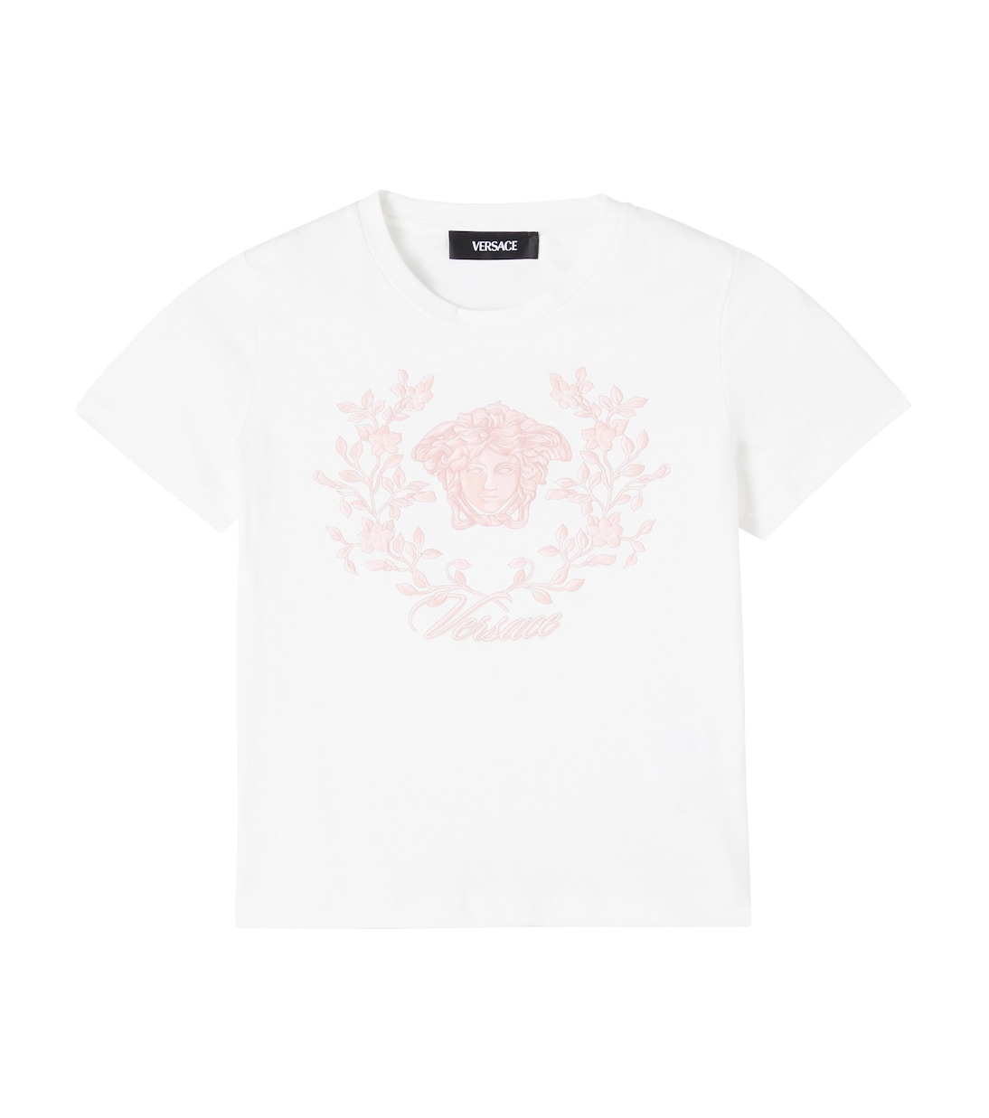 

Футболка из хлопкового джерси Medusa Versace Kids, White+Multicolor