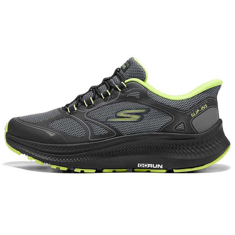 

Детские кроссовки для бега SKECHERS GIRLS с низким верхом, устойчивые к истиранию Skechers Kids, черный/серый/зеленый