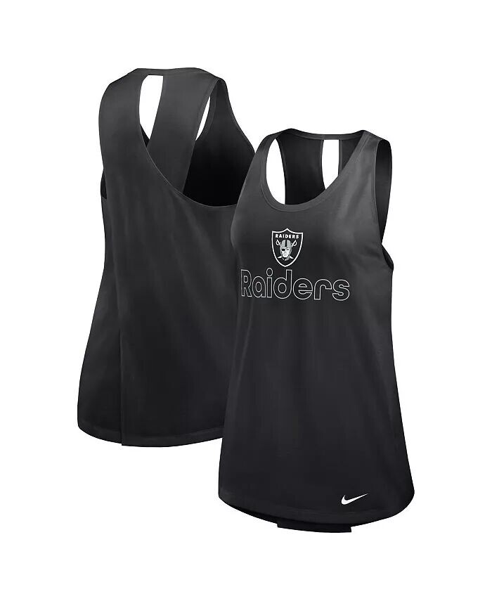 

Женская черная майка-топ Las Vegas Raiders Performance Nike