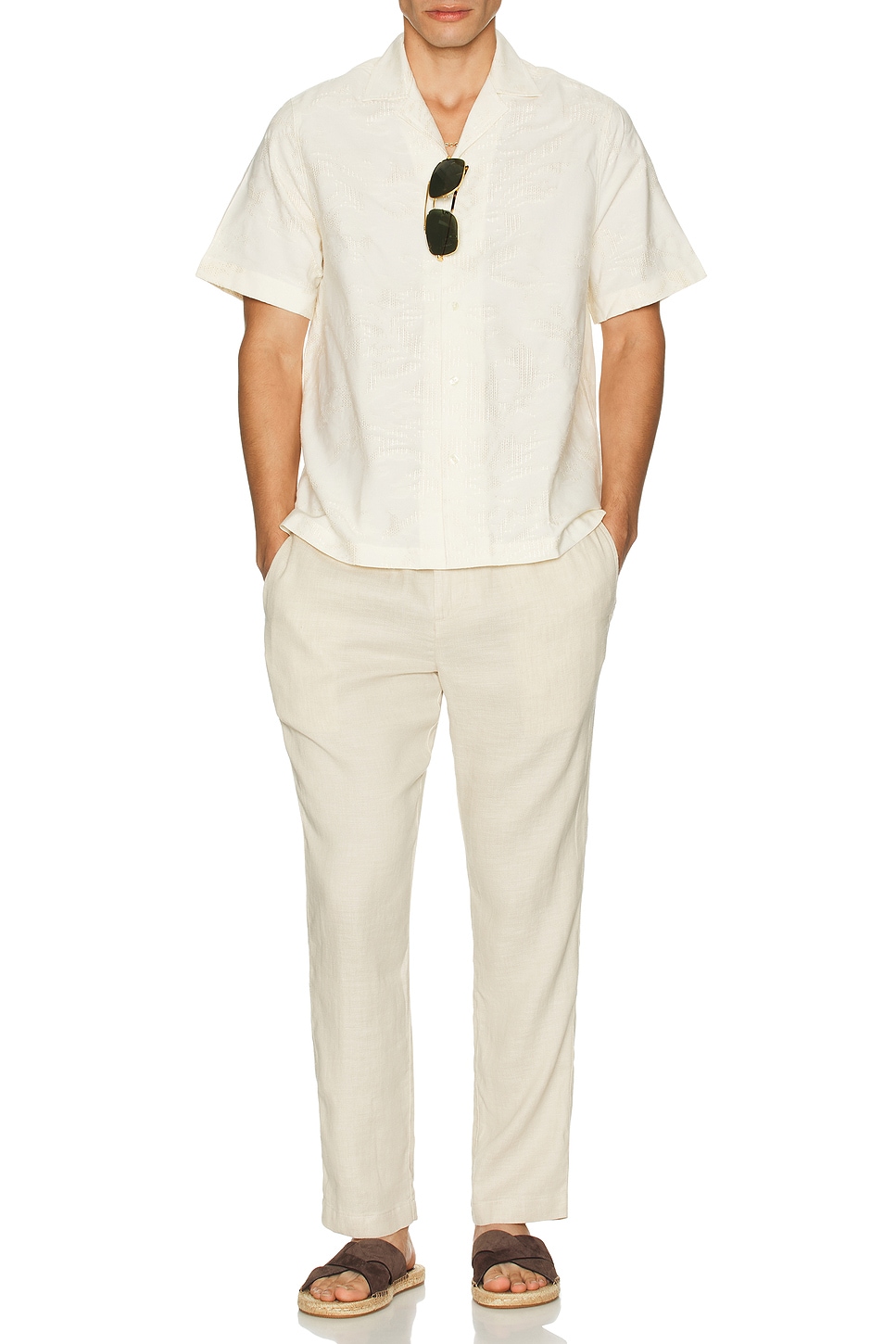 

Брюки Oscar Linen Chinos Frescobol Carioca, Sand