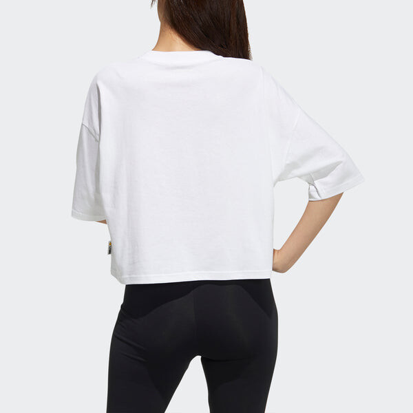Футболка neo csmy tee1 спортивные с коротким рукавом Adidas, белый — фото 3