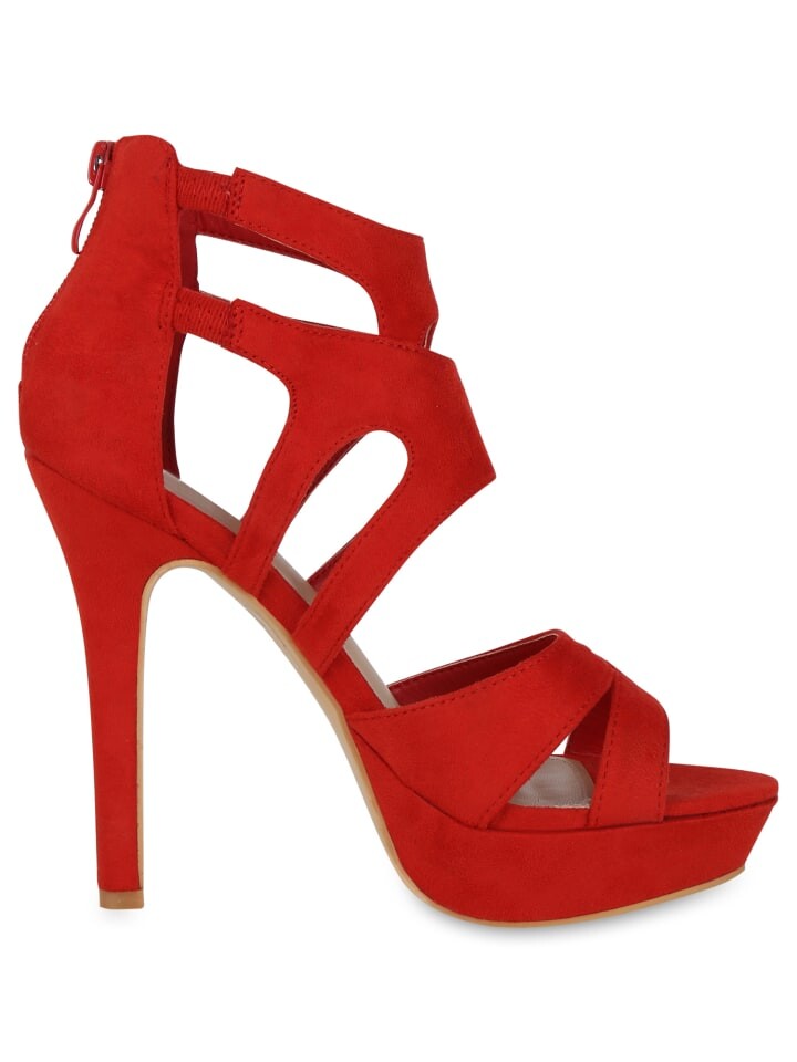 Сандалии на плоской подошве VAN HILL High Heels Scarlett, красный — фото 3