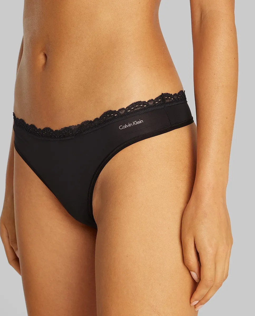 Упаковка из 3 стрингов MF STRETCH W LACE Calvin Klein, черный — фото 3