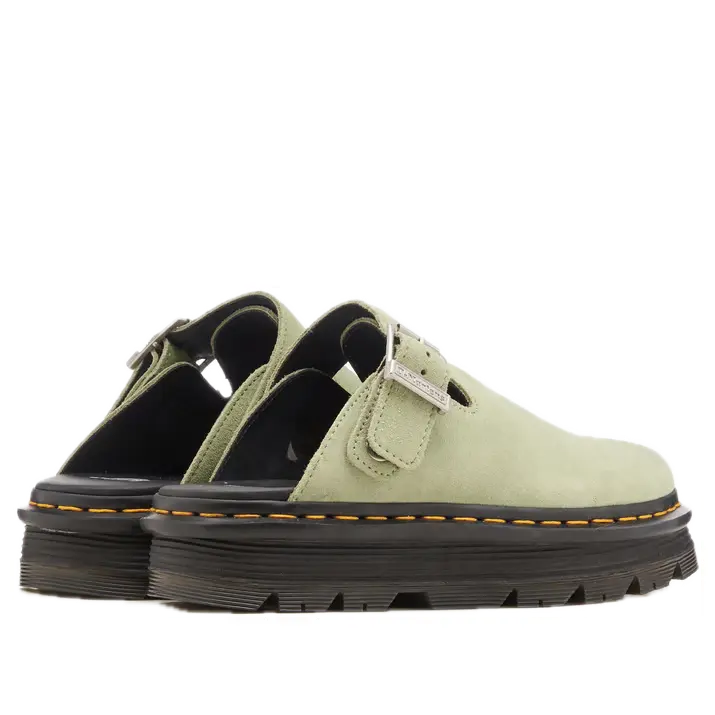 Сандалии Dr. Martens Zebzag Suede Casual Slingback Platform Mules 'Sage Green', зеленый — фото 3